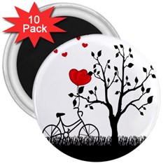 Love Hill 3  Magnets (10 Pack)  by Valentinaart