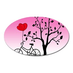 Love Sunrise Oval Magnet by Valentinaart