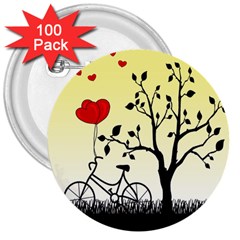 Romantic Sunrise 3  Buttons (100 Pack)  by Valentinaart