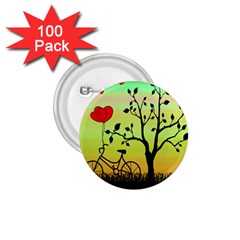 Love Sunrise 1 75  Buttons (100 Pack)  by Valentinaart