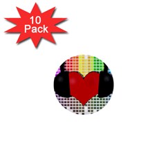 Music 1  Mini Buttons (10 Pack)  by Valentinaart