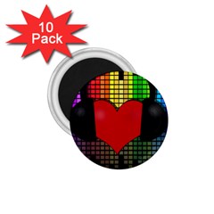 Love Music 1 75  Magnets (10 Pack)  by Valentinaart