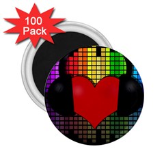 Love Music 2 25  Magnets (100 Pack)  by Valentinaart