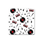 Music pattern Square Magnet Front