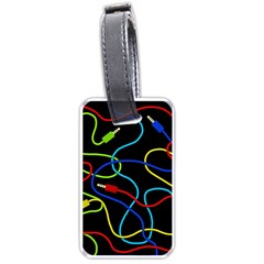 Audio Cables  Luggage Tags (one Side)  by Valentinaart