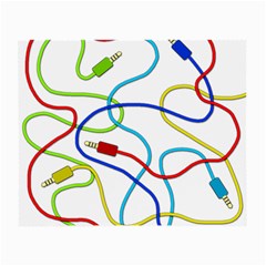 Colorful Audio Cables Small Glasses Cloth (2-side) by Valentinaart