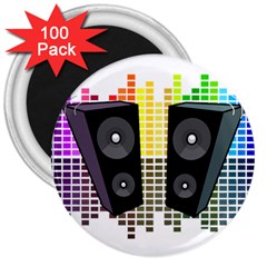 Loudspeakers - Transparent 3  Magnets (100 Pack) by Valentinaart