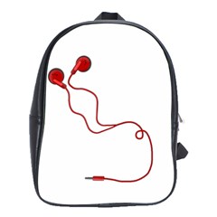 Earphones  School Bags(large)  by Valentinaart