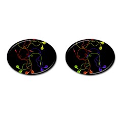 Colorful Earphones Cufflinks (oval)
