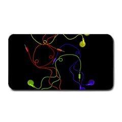 Colorful Earphones Medium Bar Mats by Valentinaart