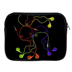 Colorful Earphones Apple Ipad 2/3/4 Zipper Cases by Valentinaart