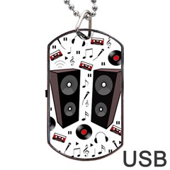 Loud Music Dog Tag Usb Flash (one Side) by Valentinaart