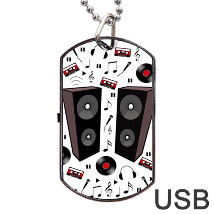 Loud music Dog Tag USB Flash (One Side)