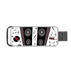 Loud Music Portable Usb Flash (one Side) by Valentinaart