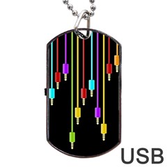 Plug In Dog Tag Usb Flash (one Side) by Valentinaart