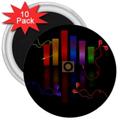 Energy Of The Sound 3  Magnets (10 Pack) 