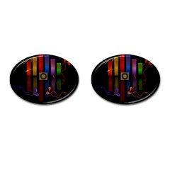 Energy Of The Sound Cufflinks (oval) by Valentinaart