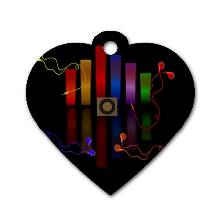Energy of the sound Dog Tag Heart (One Side)