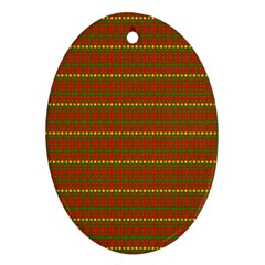 Fugly Christmas Xmas Pattern Ornament (oval) by Nexatart