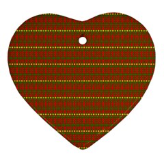 Fugly Christmas Xmas Pattern Ornament (heart) by Nexatart