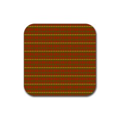 Fugly Christmas Xmas Pattern Rubber Coaster (square)  by Nexatart