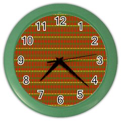 Fugly Christmas Xmas Pattern Color Wall Clocks by Nexatart