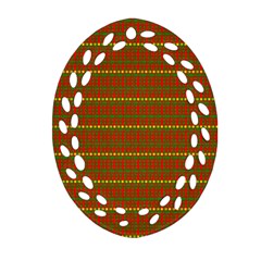 Fugly Christmas Xmas Pattern Ornament (oval Filigree) by Nexatart