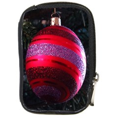 Glass Ball Decorated Beautiful Red Compact Camera Cases by Nexatart