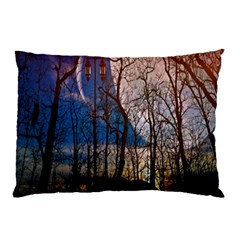 Full Moon Forest Night Darkness Pillow Case (two Sides) by Nexatart