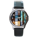 Glass Facade Colorful Architecture Round Metal Watch Front