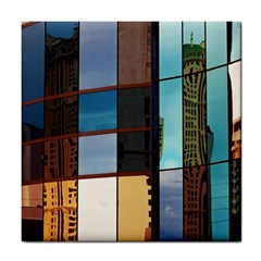 Glass Facade Colorful Architecture Tile Coasters by Nexatart