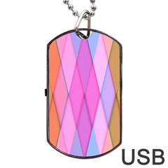 Graphics Colorful Color Wallpaper Dog Tag Usb Flash (two Sides) by Nexatart