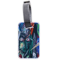 Graffiti Art Urban Design Paint Luggage Tags (two Sides) by Nexatart