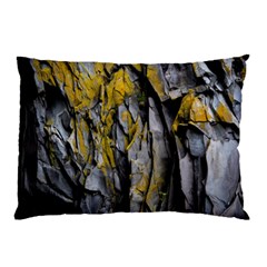 Grey Yellow Stone  Pillow Case (two Sides) by Nexatart