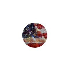 Grunge United State Of Art Flag 1  Mini Buttons