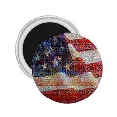 Grunge United State Of Art Flag 2.25  Magnets