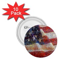 Grunge United State Of Art Flag 1.75  Buttons (10 pack)