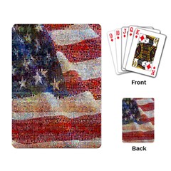 Grunge United State Of Art Flag Playing Card