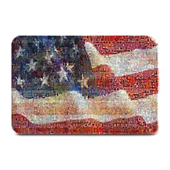 Grunge United State Of Art Flag Plate Mats