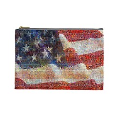 Grunge United State Of Art Flag Cosmetic Bag (Large) 