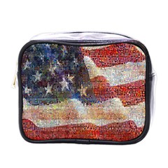 Grunge United State Of Art Flag Mini Toiletries Bags