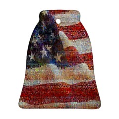 Grunge United State Of Art Flag Bell Ornament (Two Sides)