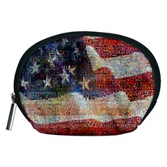Grunge United State Of Art Flag Accessory Pouches (Medium) 