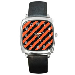 Halloween Background Square Metal Watch by Nexatart