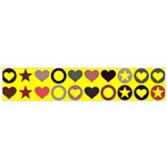 Heart Circle Star Flano Scarf (Small) Front