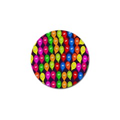 Happy Balloons Golf Ball Marker (4 Pack) by Nexatart