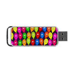 Happy Balloons Portable Usb Flash (two Sides) by Nexatart