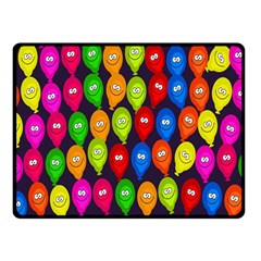 Happy Balloons Double Sided Fleece Blanket (small)  by Nexatart