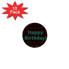 Happy Birthday! 1  Mini Buttons (10 Pack) 