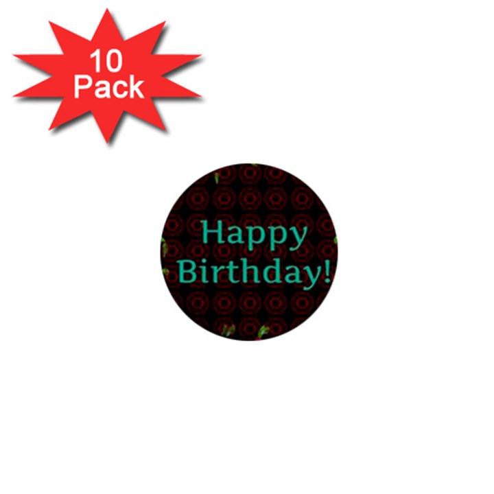 Happy Birthday! 1  Mini Buttons (10 pack) 